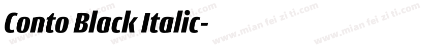 Conto Black Italic字体转换
